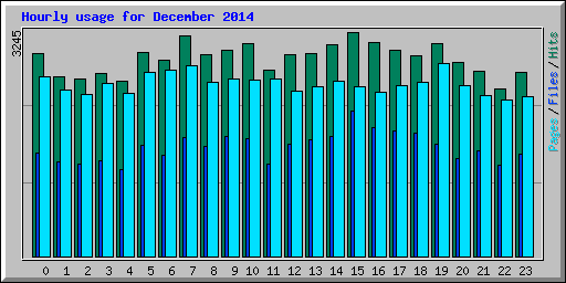 Hourly usage for December 2014