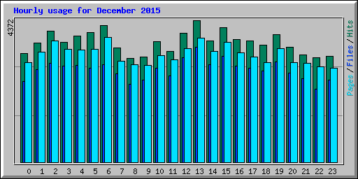 Hourly usage for December 2015