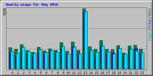 Hourly usage for May 2016
