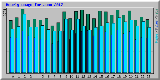 Hourly usage for June 2017